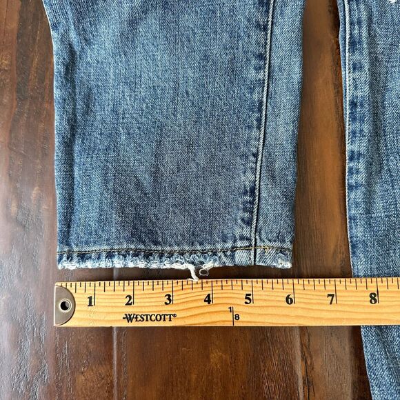 PISTOLA Charlie Exposed Button Fly Jeans Straight Crop Distressed - Picture 15 of 15